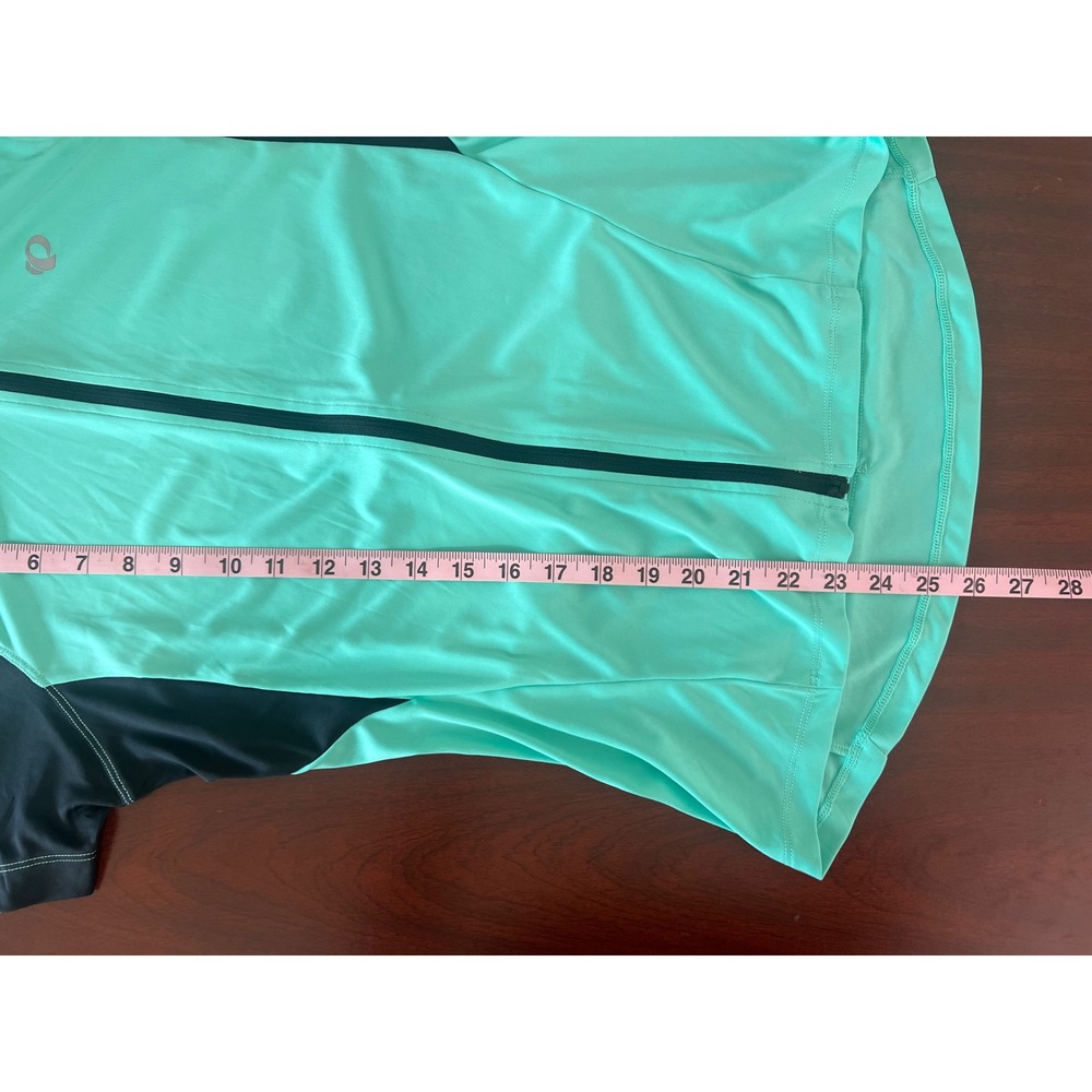 Pearl Izumi Womens Cycling Jersey Teal Green Black Full Zip‎ Short Sleeve Large - Picture 6 of 6